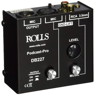 美國ROLLS DB227 Podcast-Pro 訊源混音器 適用網路直播/DJ/舞台音控
