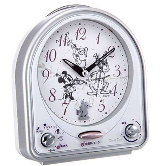 日本seiko Disney 聯名迪士尼米奇90周年鬧鐘時鐘貪睡提醒夜光可調音量fd464s 蝦皮購物