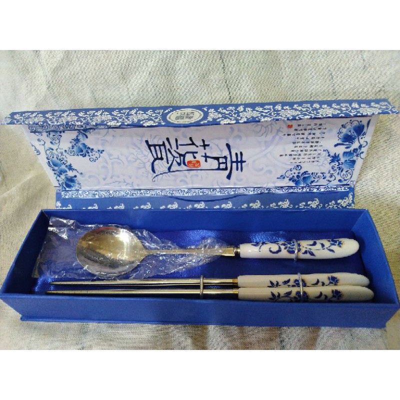 青花瓷餐具組  筷子 湯匙