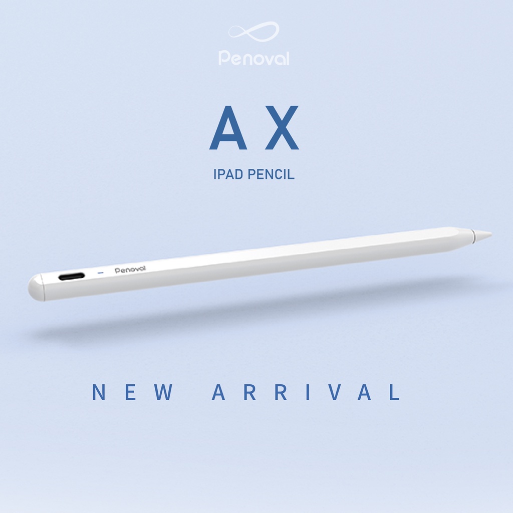 Penoval AX 筆記款 iPad Pencil 主動式觸控筆, 白