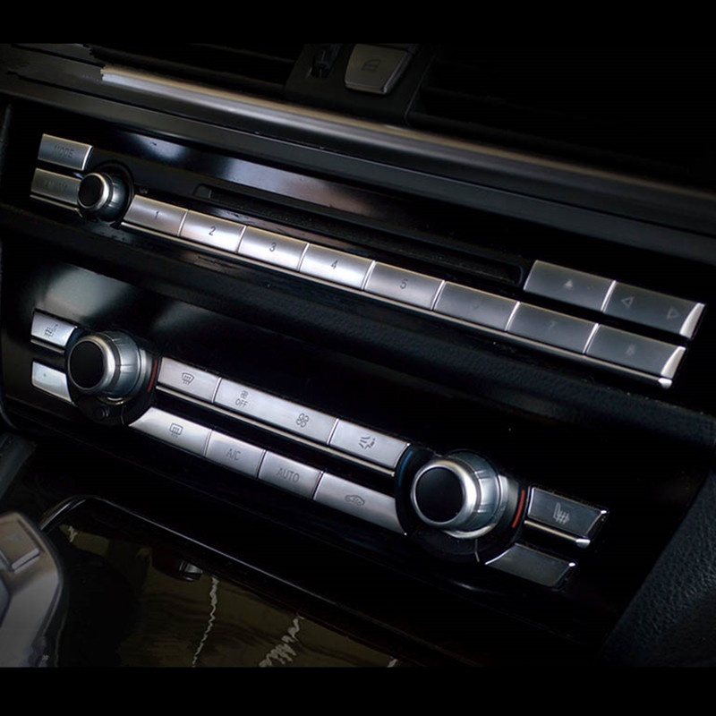 BMW 寶馬f10 F18 F07 F06 F12 F13 5 6 7系5GT鍍鉻ABS汽車空調CD按鈕亮片裝飾蓋飾條