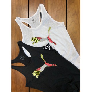 SIX PUMA LOGO印花 打結下擺 背心 女款 白 518938-07 黑 518938-06