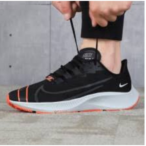現貨正品Nike Air Zoom Pegasus 37 黑橘 緩震 透氣 休閒 慢跑鞋 男CT1505-001