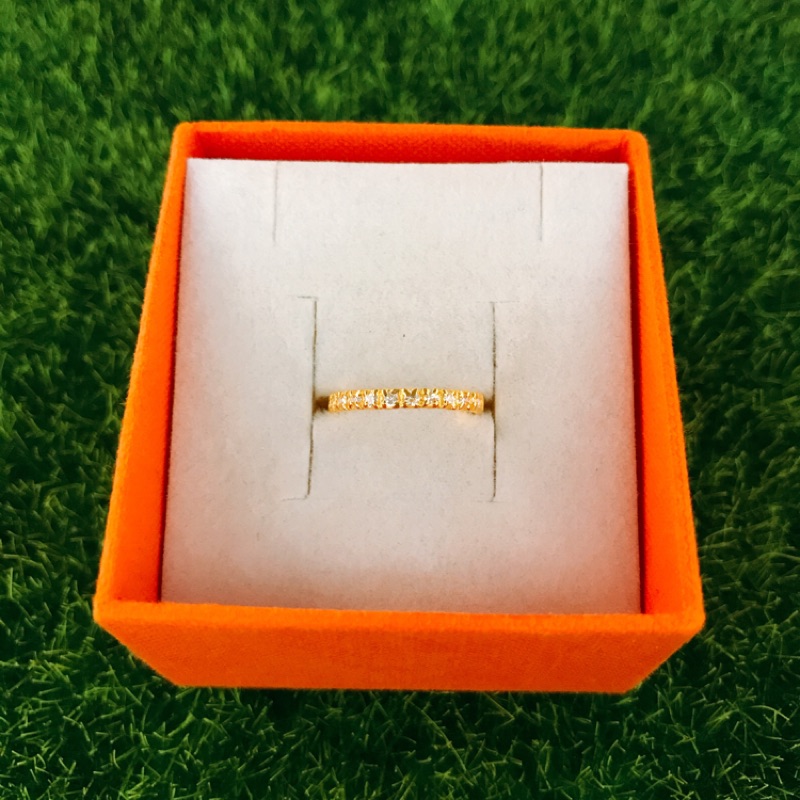 景福珠寶銀樓✨純金✨黃金戒指 鑲鑽 線戒 造型 戒指 F