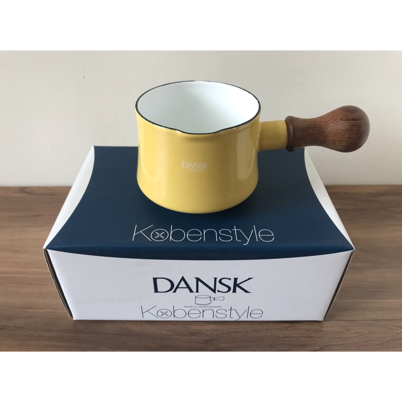 《DANSK》迷你造型琺瑯鍋/牛奶鍋60週年紀念（芥末黃）