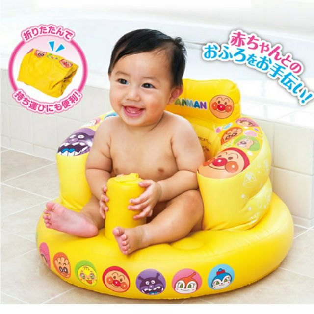 9成新含運 日本🇯🇵 麵包超人 幫寶椅  充氣寶寶椅 充氣沙發