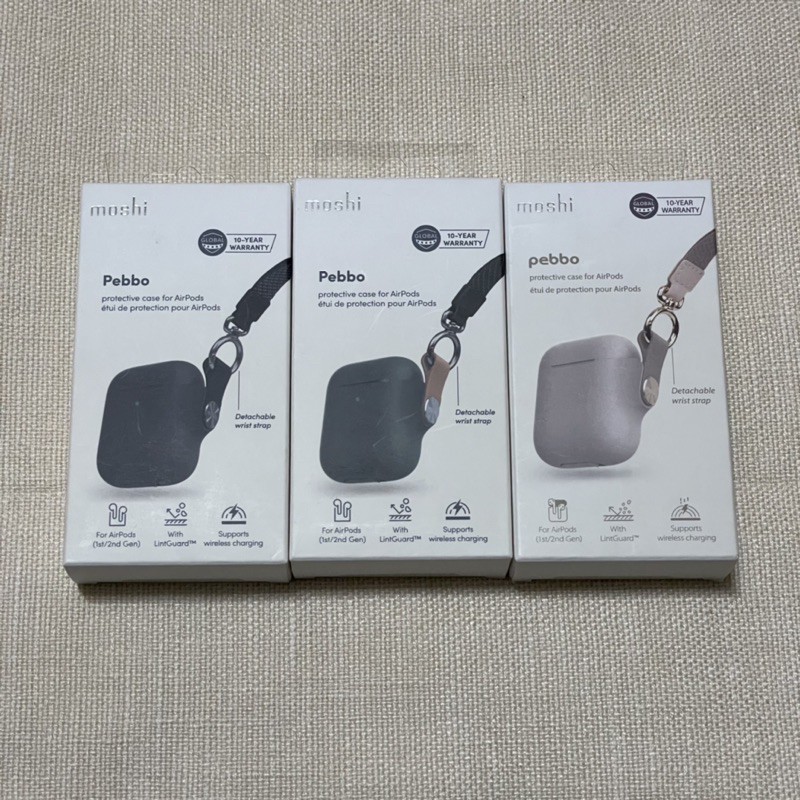 全新品 公司貨 moshi 尚宏 airpods 2 保護殼 矽膠 套 保護 外殼 附繩 藍芽耳機 充電 保護套