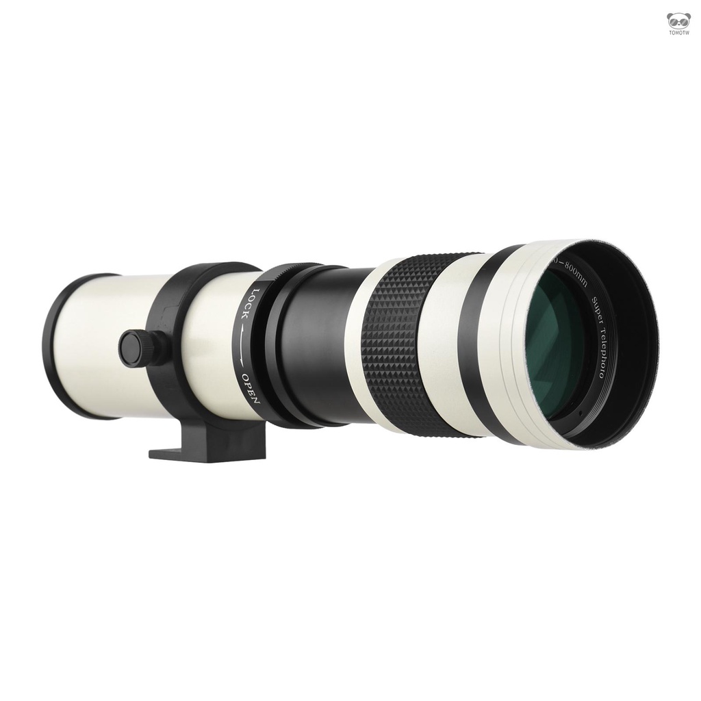 CL015 相機超長焦鏡頭 手動對焦 420-800mm F/8.3-16 超級變焦 T卡口 帶1/4螺孔 適用佳能 索