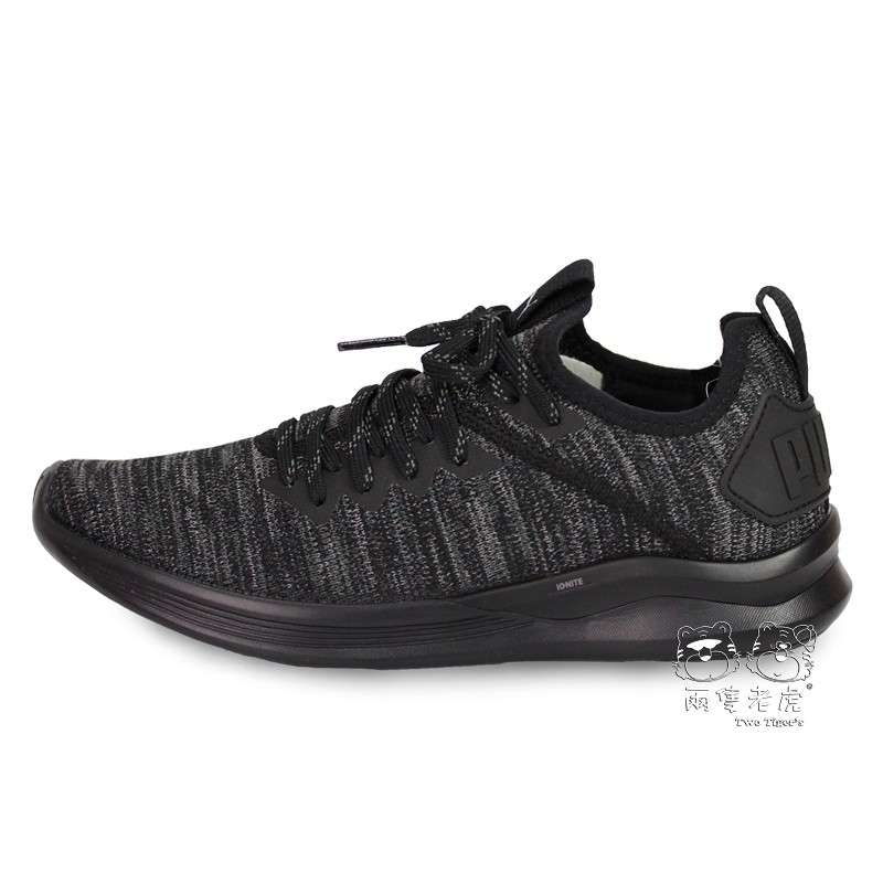 Puma IGNITE Flash evoKNIT Jr 黑色鞋帶款運動鞋大童鞋NO.R3321 | 蝦皮購物