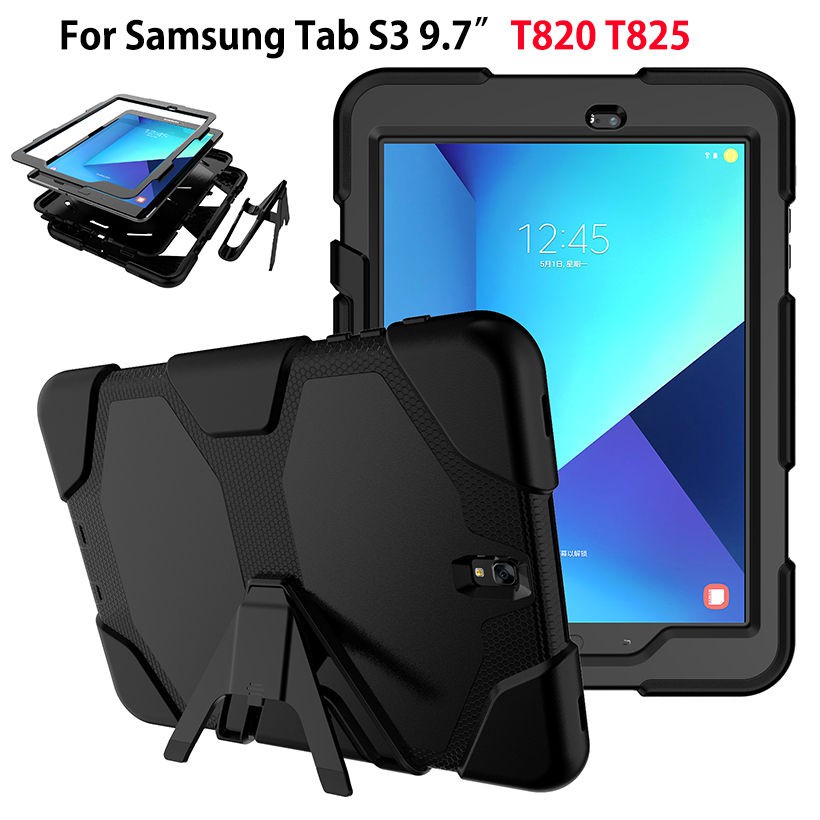 SAMSUNG Armor 支架保護套 Funda 適用於三星 Galaxy Tab S3 9.7 SM-T820 SM