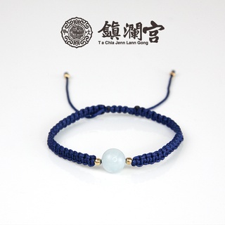 【鎮瀾宮 x 聚寶閣】海藍寶開智慧手繩｜天然水晶礦石淨化手繩｜平安開運水晶