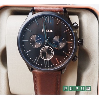 *PUPU屋* FOSSIL BQ2453 三眼 皮革錶帶 手錶 腕錶 全新 現貨