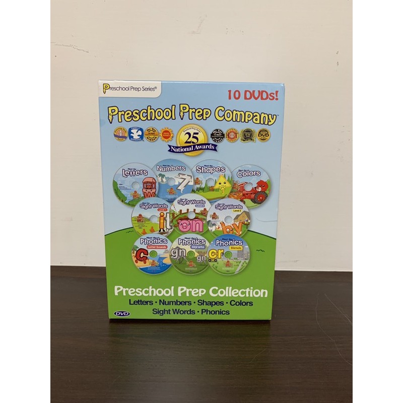 (9成新)美國Preschool Prep 英文學習DVD(10片)