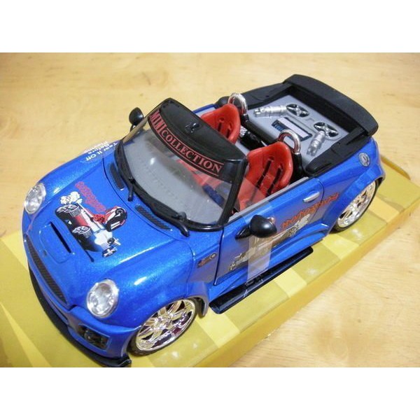 EXTREME TUNER 汽車 模型 玩具 DIE-CAST 1:24 BMW MINI COOPERS 敞篷車 藍