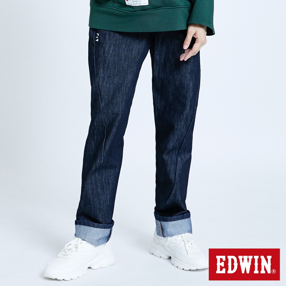 EDWIN 加大碼E-FUNCTION復刻直筒牛仔褲(原藍色)-男款