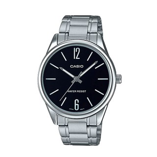 CASIO MTP-V005D-1B 黑面 指針男錶 不鏽鋼錶帶 防水 全新品