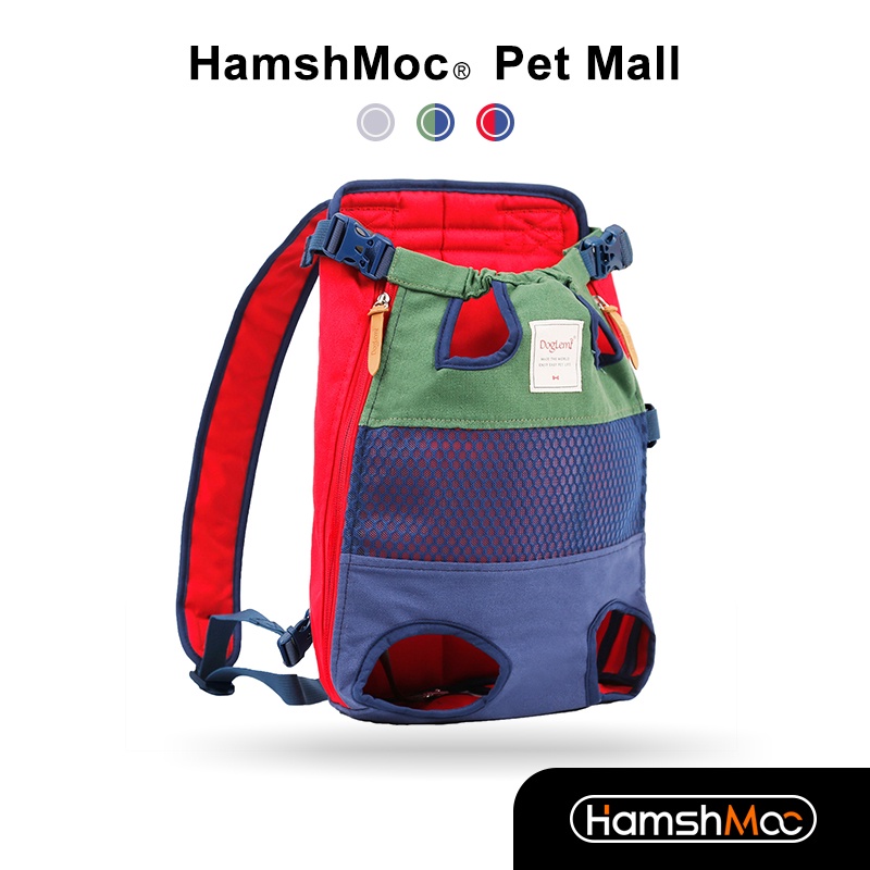 HamshMoc 寵物胸前包 外出包 後背包 便攜包 透氣網布 旅行狗揹包貓揹包 寵物揹包 12kg以下【現貨速發】
