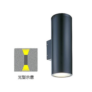 好商量~舞光 LED E27 替換型壁燈 OD-2052-S 附發票 戶外燈具 筒型 壓鑄鋁 砂黑 40cm