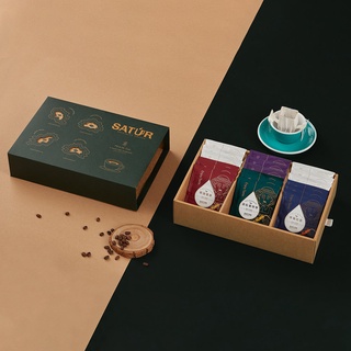 【SATUR薩圖爾】[ 農神之禮 ] 盎然韻綠｜濾掛組－咖啡禮盒 精品咖啡 咖啡豆 咖啡 掛耳包 濾掛包 送禮