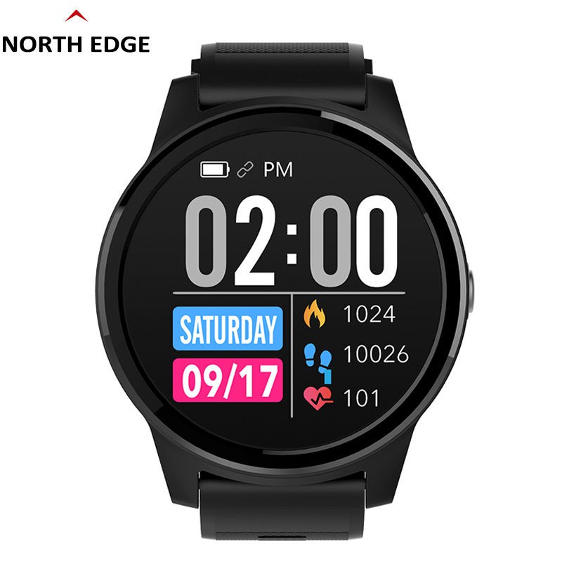 【登山手錶】【台灣現貨】NORTH EDGE智能手表運動健身活動心電圖PPG血壓心率監測儀腕帶水