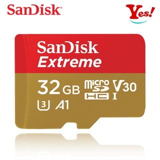 【Yes❗️公司貨】SanDisk Extreme 32G/GB V30 U3 A1 100MB microSD 記憶卡