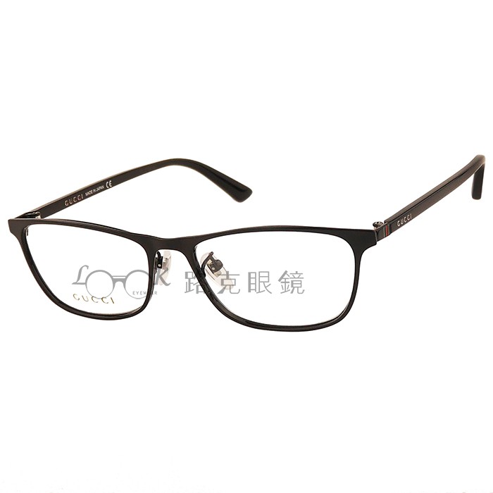 【LOOK路克眼鏡】 Gucci 古馳 光學眼鏡 鈦合金鏡架 黑色方框 GG0133OJ 001