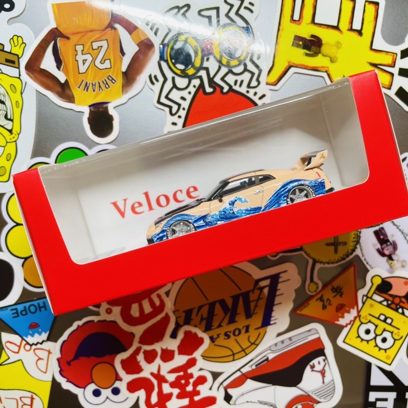《藝術收藏》Veloce 1/64 Nissan GT-R R35 LB RR 葛飾北齋-浮世繪塗裝 Edition40