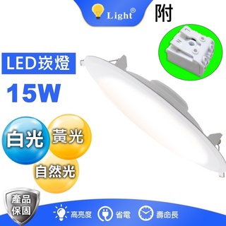 國家級CNS認證 LED崁燈 15瓦 崁入孔15cm 含變壓器及快速接頭