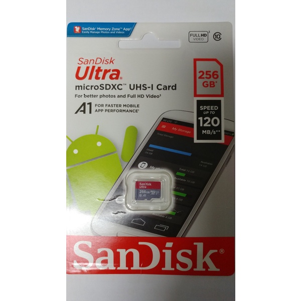 SanDisk Ultra microSDXC UHS-I Card 256G SD原廠全新未拆記憶卡