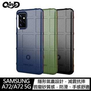 QinD SAMSUNG Galaxy A72/A72 5G 戰術護盾保護套 TPU 手機殼 鏡頭加高