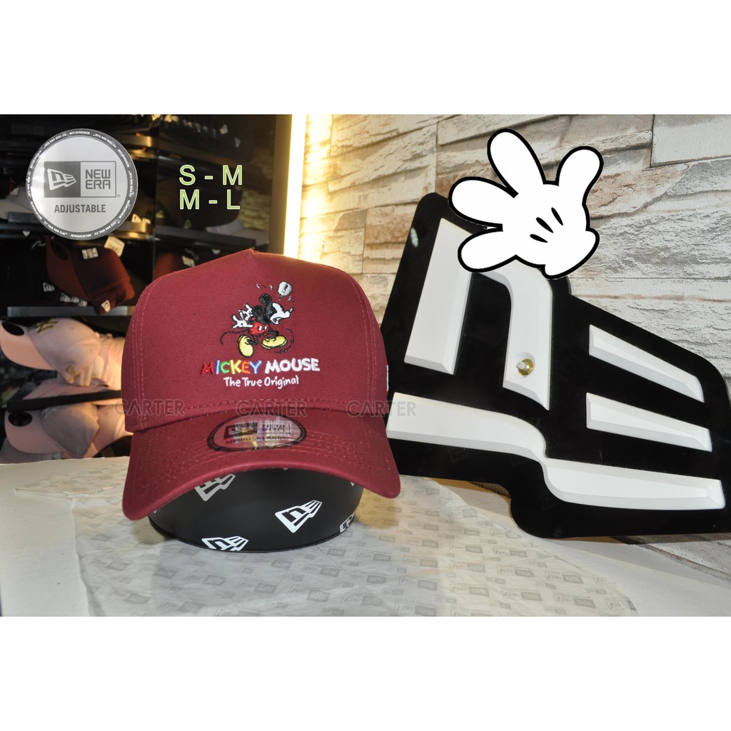 特價 New Era x Disney KF Vintage Mickey Mouse 迪士尼高帽身復古米奇酒紅色鴨舌帽