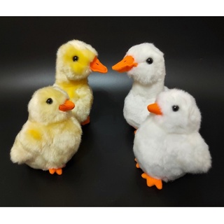 【那間模型】 19公分 模擬 鴨子 鵝 小雞 公雞 黃色小鴨 娃娃 絨毛玩具 玩偶 寵物 公仔 玩具 送禮 生日禮物