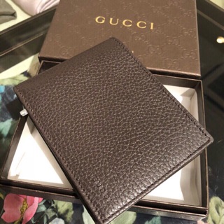 全新 Gucci 牛皮 黑色 咖啡色 8卡 素面 短夾 皮夾 荔枝紋 多信用卡 保證真品 正品 輕防刮 薄型 男用 特價