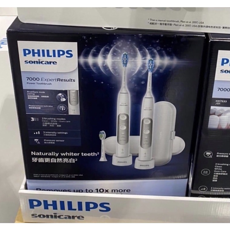 [限量］costco 飛利浦 Philips Sonicare 充電式智能音波牙刷 雙握柄組 (HX7533/01)