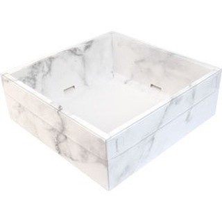 ☆╮Jessice 雜貨小鋪╭☆透明 上蓋 大理石 8吋 空盒 適用:餅乾 乳酪 蛋糕 紙盒 10個$660