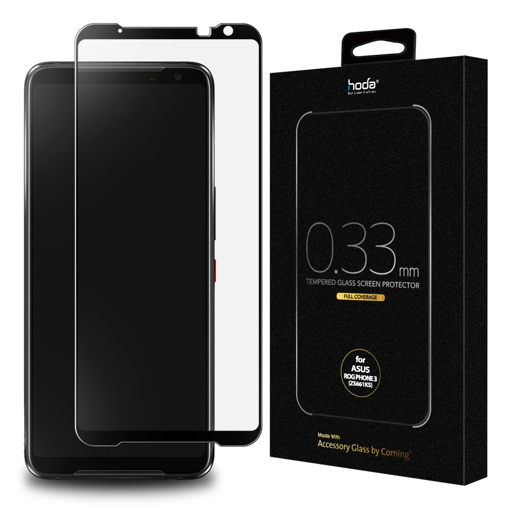 北車 hoda【ASUS ROG Phone 3 ZS661KS】美國康寧授權 2.5D滿版 玻璃 保護貼 (AGBC)