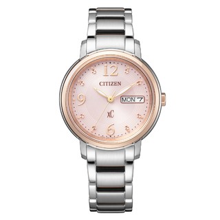 CITIZEN 星辰 XC系列 EW2425-57W 七夕情人節推薦款 亞洲限定 光動能女錶 / 粉 32.5mm