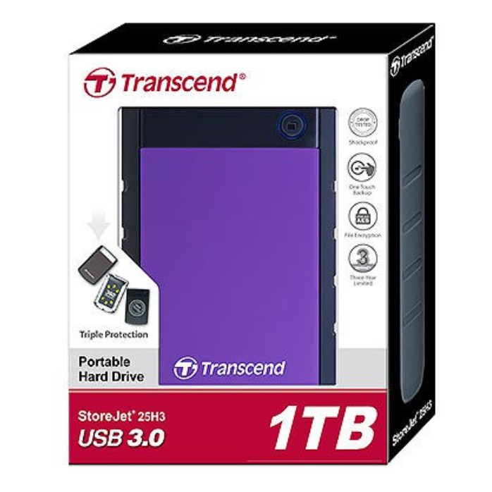 【全新】Transcend 創見 25H3 1TB 2.5吋 防震行動硬碟 TS1TSJ25H3P