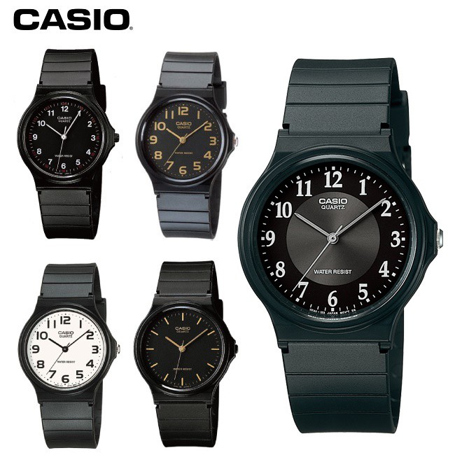 【CASIO】MQ-24-1B3 簡約俐落大三針MQ-24系列/男女通用款/考試錶/學測專用/36mm【第一鐘錶】