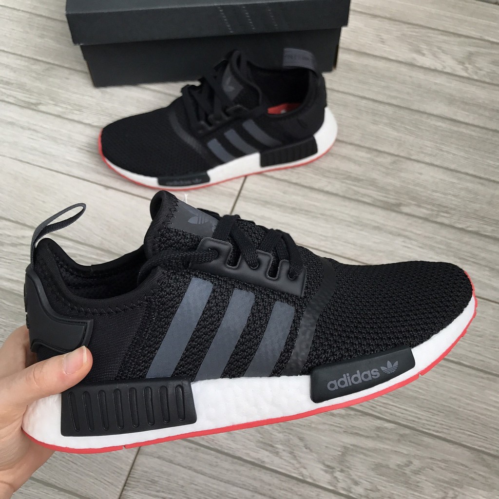 ADIDAS ORIGINALS NMD R1 黑白網布黑紅男女鞋CQ2413 | 蝦皮購物