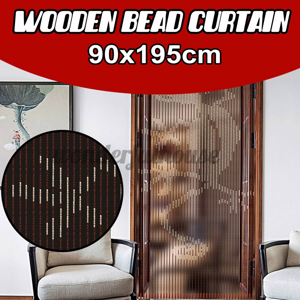 促銷優惠 90x195cm木珠簾飛屏門廊臥室客廳浴室