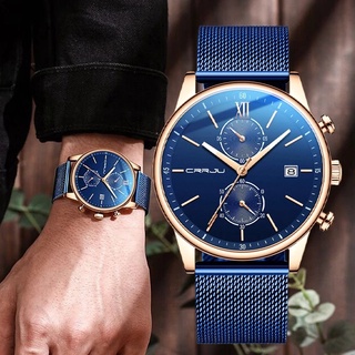 Crrju 男士手錶不銹鋼超薄時尚商務休閒石英防水 2291 XM 無盒