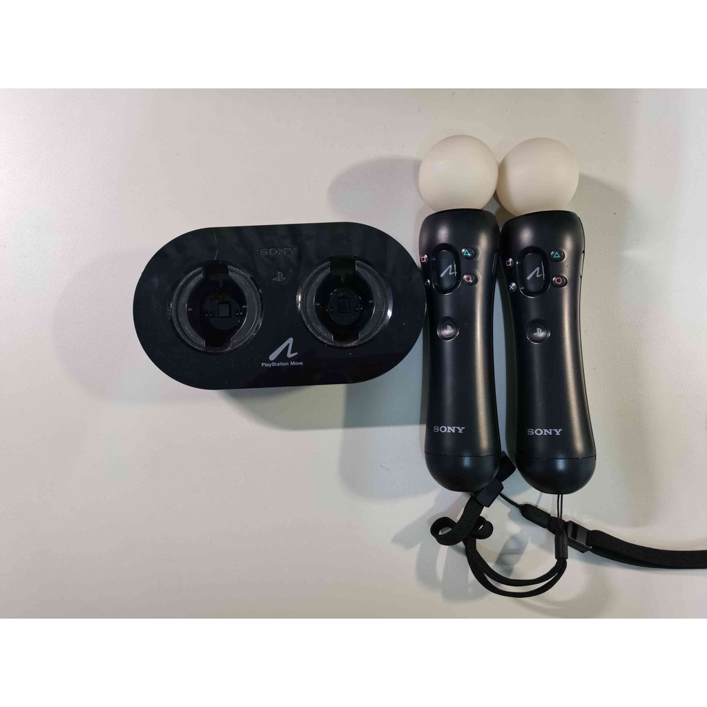 PS3 原廠 PS MOVE 動態控制器X2 附原廠充電座 二手