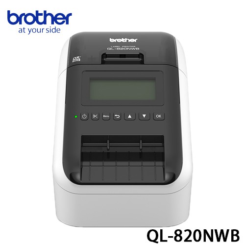 brother QL-820NWB無線網路藍牙標籤機最寬62mm/內鍵時鐘功能/有線、無線連接/電腦編輯/自動裁切