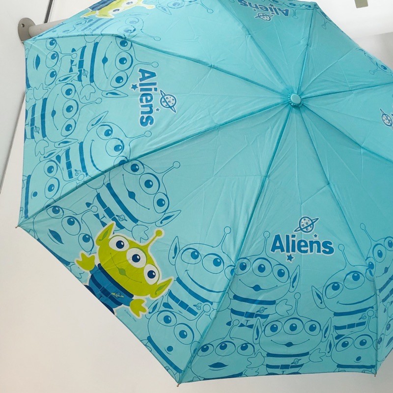 香港迪士尼帶回玩具總動員三眼怪雨傘水藍色皮克斯系列 折疊傘滿版