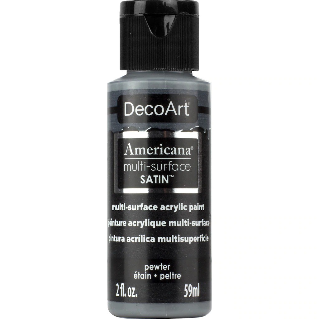 DecoArt 錫鑞色 Pewter 59 ml M-S Satin 美國風多重表面絲光顏料 - DA569