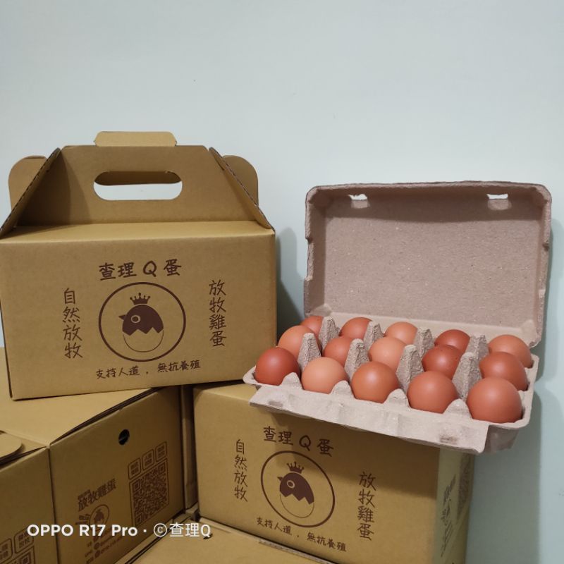 無毒放牧雞蛋 一盒15顆【查理Q蛋】乳酸菌養殖 無抗生素 益生菌 放牧 雞蛋 過年伴手禮 紙箱包材