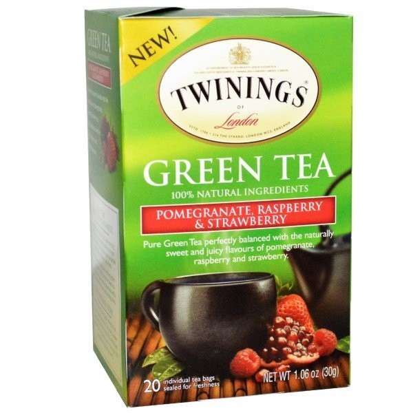 Twinings 英國唐寧茶 綠茶+石榴+覆盆子+草莓 20包 1.06oz 30g