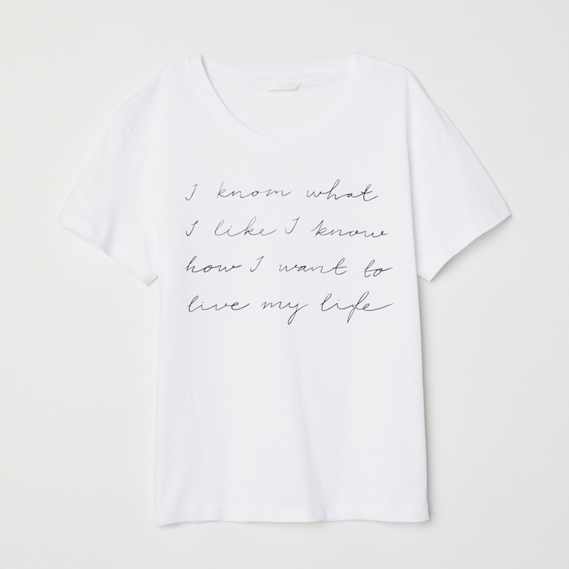 全新 現貨 H&amp;M x Namie Amuro 安室奈美惠 2018年聯名款 字母上衣 T-shirt