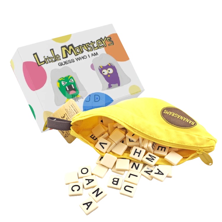 聚聚玩具【超值組】小怪獸- 英語教學桌遊+香蕉拼字